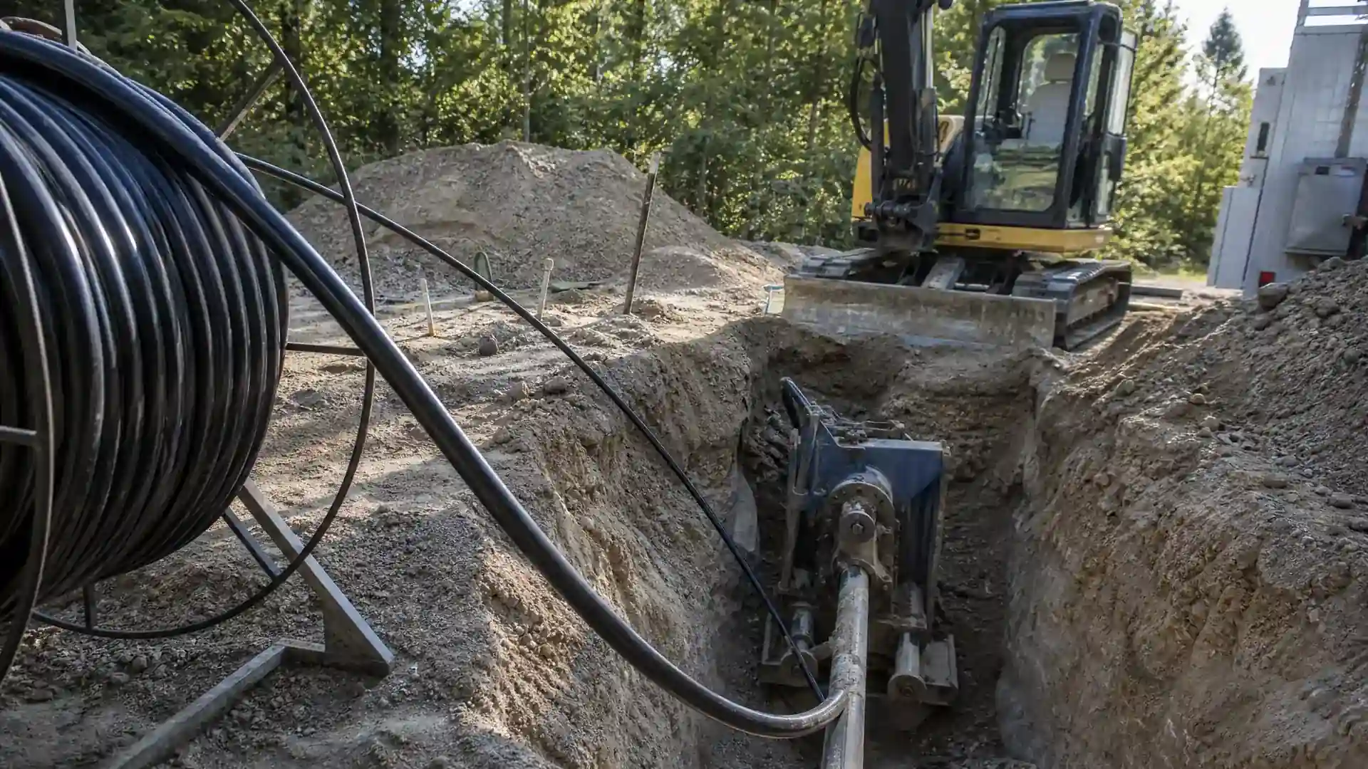 TDS Trenchless technician explaining a sewer camera reading to a homeowner